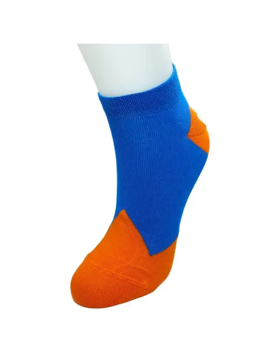 Omarı Renkli Geometrik Desenli Kadın Bilek Çorap Seti