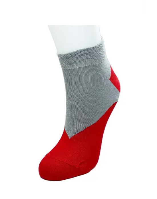 Omarı Renkli Geometrik Desenli Kadın Bilek Çorap Seti