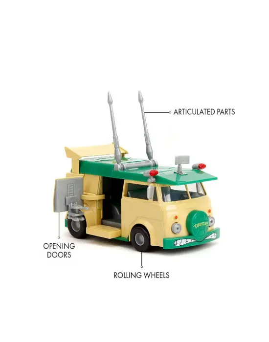 Omarı Çocuklar İçin Eğlenceli Turtles Parti Aracı 1:32 Boyutunda