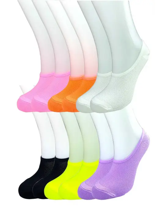 Omarı Canlı Renkli Kadın Spor Babet Çorap Seti