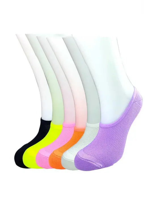 Omarı Renkli Kadın Spor Babet Çorap Seti