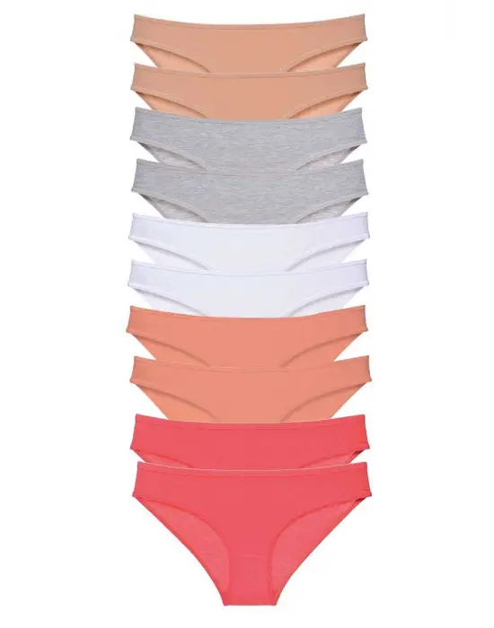 Omarı Süper Eko Likralı Kadın Slip Külot Seti