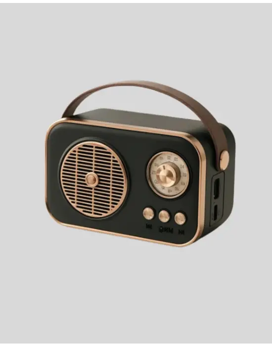 Retro Bluetooth Radyo – Nostaljik Tasarım, Tf Kart Ve Usb Destekli