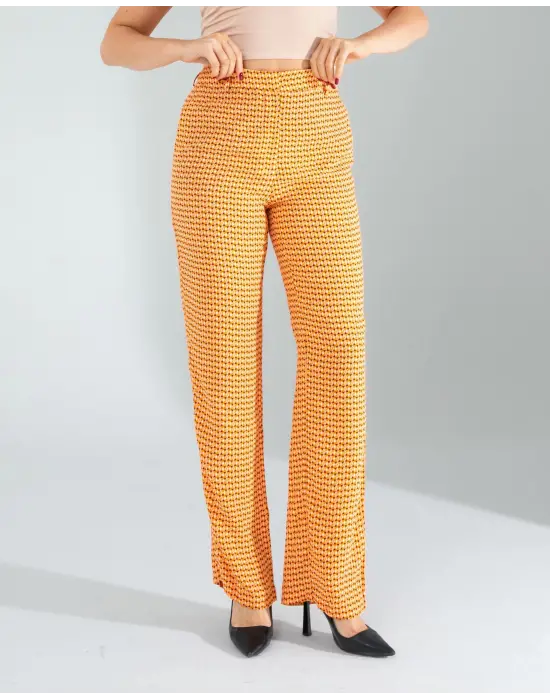 Trend Retro Desenli Pantolon