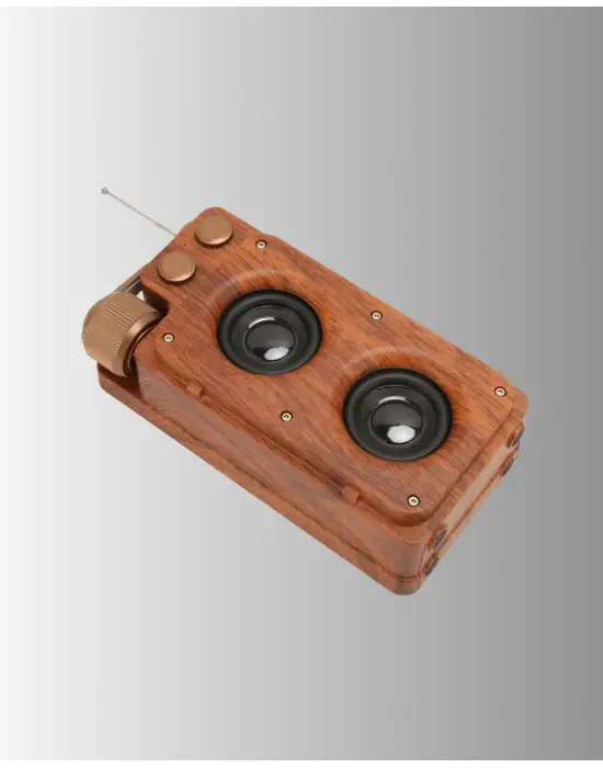 Retro Radyo Tasarım Bluetooth Hoparlör 1800mah Uzun Çalma Süresi