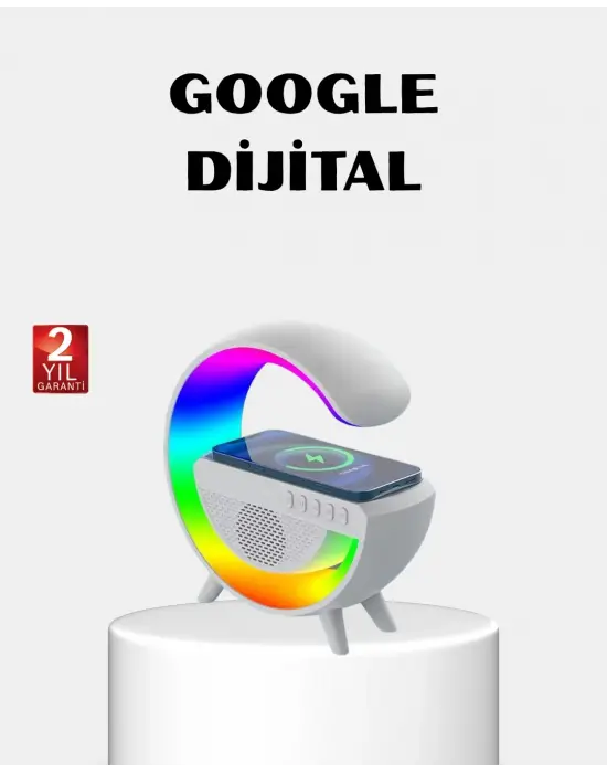 Rgb Işıklı Kablosuz Şarjlı Hoparlör – Fm Radyolu Akıllı Gece Lambası