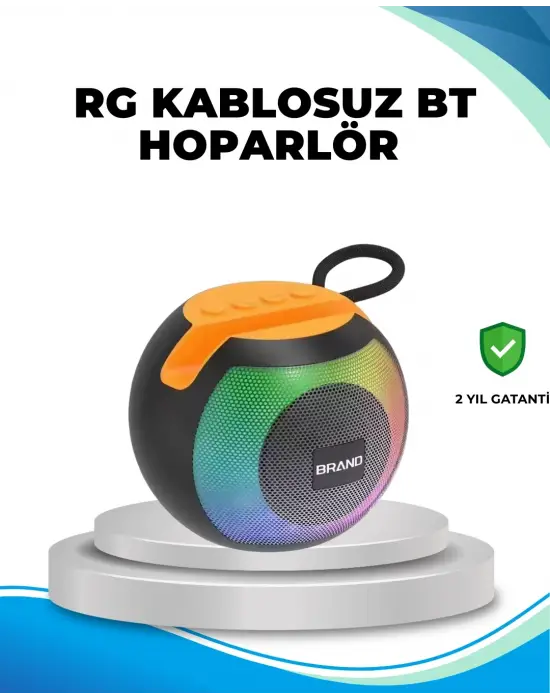Rgb Işıklı Taşınabilir Kablosuz Bluetooth Hoparlör