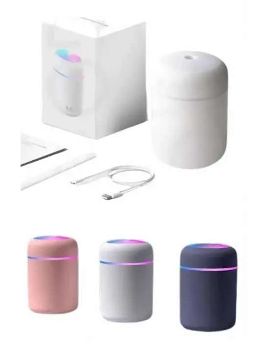 Rgb Işıklı Ulrasonik Ledli Hava Nemlendirici Buhar Makinesi Buhardanlık