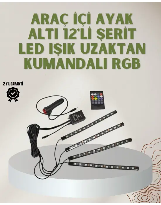 Rgb Led Araç İçi Aydınlatma – Kumandalı Sistem