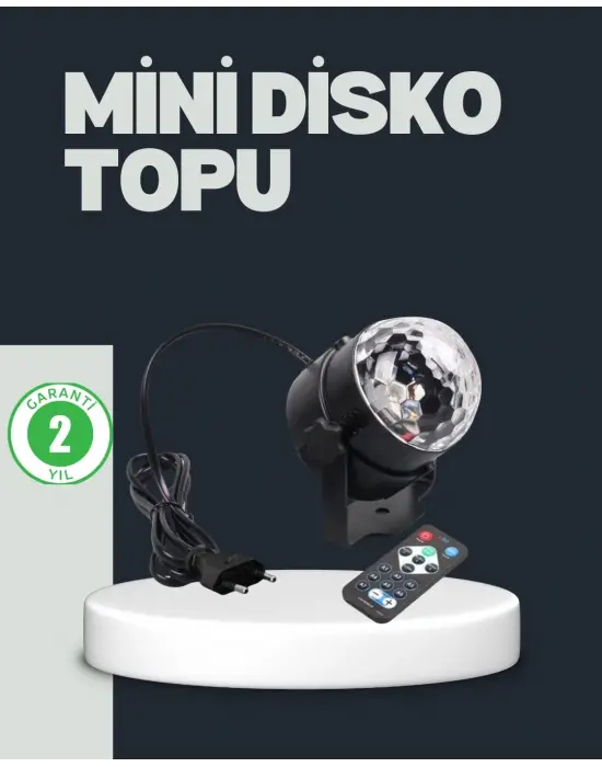 Rgb Led Disko Küresi 7 Modlu Uzaktan Kumandalı