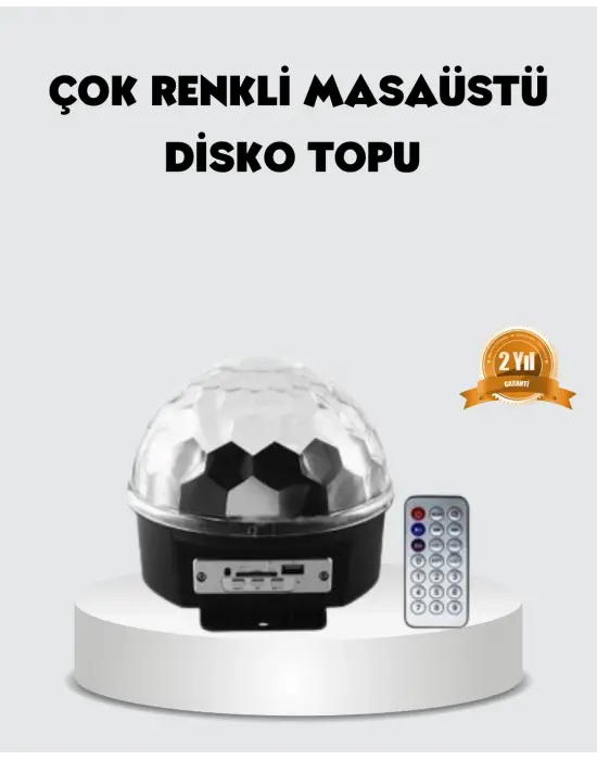 Rgb Led Disko Topu Projektör – Ev Partileri, Doğum Günleri Ve Eğlence İçin Işık Şovu