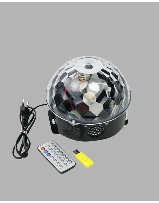 Rgb Led Disko Topu Projektör – Ev Partileri, Doğum Günleri Ve Eğlence İçin Işık Şovu