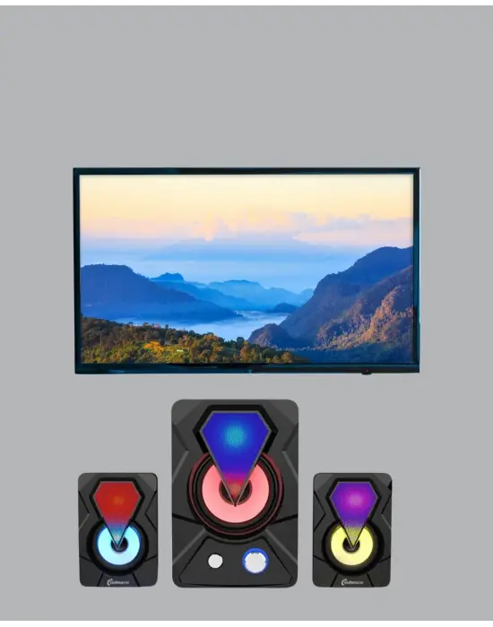 Rgb Led Işıklı 2.1 Usb Oyun Hoparlörü Derin Bas Ve Net Ses