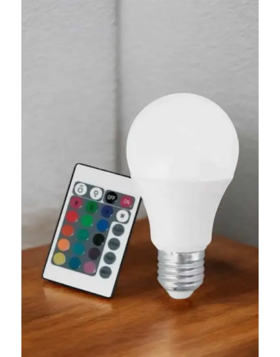 Rgb Led Lamba Led Işık Ampul Renk Değiştirebilen 100 Watt