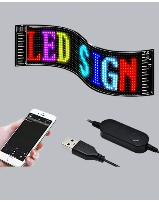 Rgb Led Panel – Çok Renkli, Kumandalı, Usb Bağlantılı Yazı Ve Gıf Gösterimli Akıllı Lamba