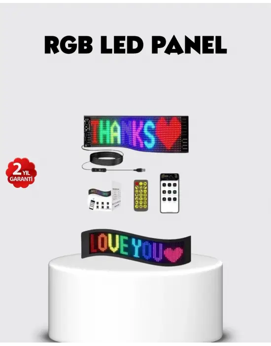 Rgb Led Panel – Usb Güç Girişli, Gıf Ve Yazı Gösterimli Akıllı Ekran