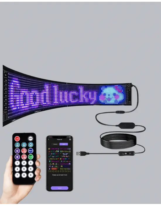 Rgb Led Panel – Usb Güç Girişli, Gıf Ve Yazı Gösterimli Akıllı Ekran
