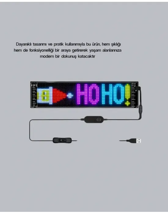Rgb Led Panel – Usb Güç Girişli, Gıf Ve Yazı Gösterimli Akıllı Ekran