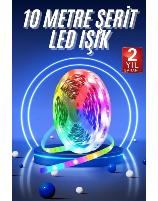 Rgb Neon Şerit Led Lamba 10 Metre İç Mekan Tasarımına Uygun