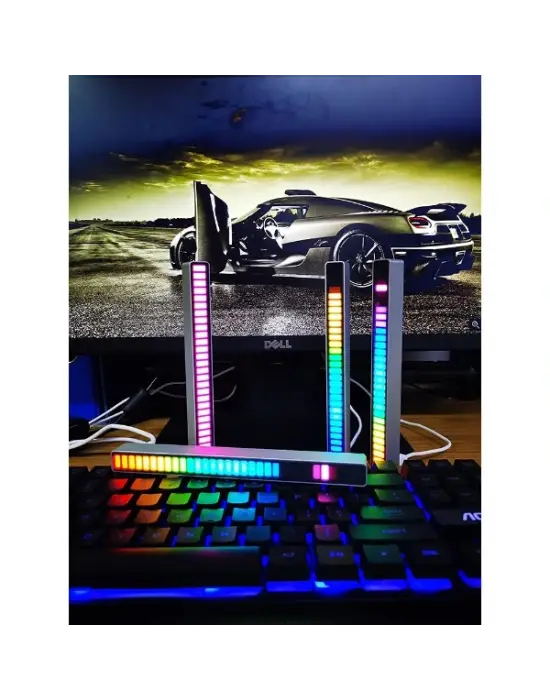 Rgb Sese Duyarlı Taşınabilir Ekolayzer Led Çubuk