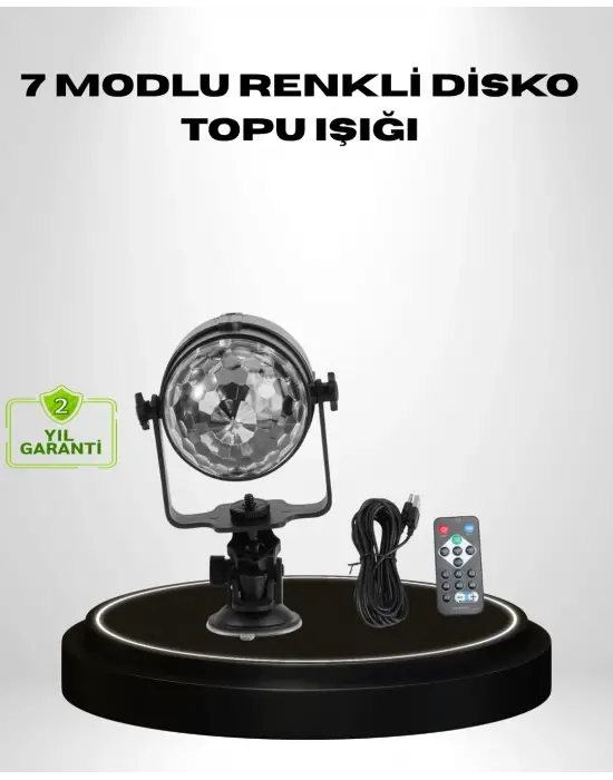 Ritme Duyarlı Led Disko Topu – Renkli Işık Gösterili Parti Lambası