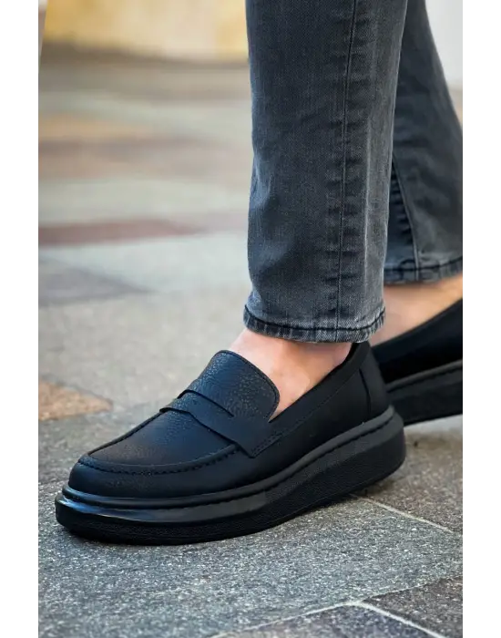 Robert - RS615 Siyah  Erkek Loafer Ayakkabı SIYAH ST