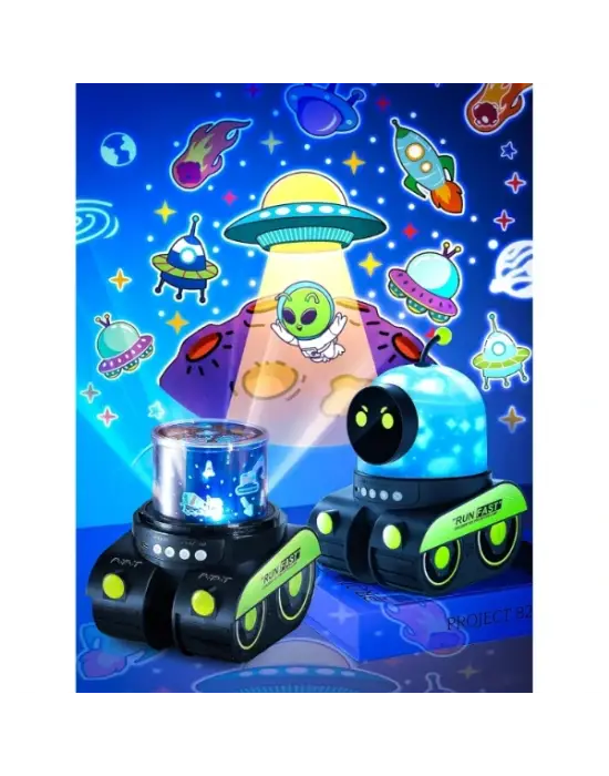Robot Tasarımlı Projektör Gece Lambası