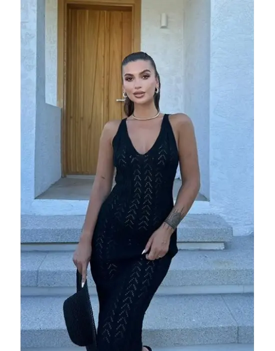 Rosalia Sırt Dekolteli Elbise 2761