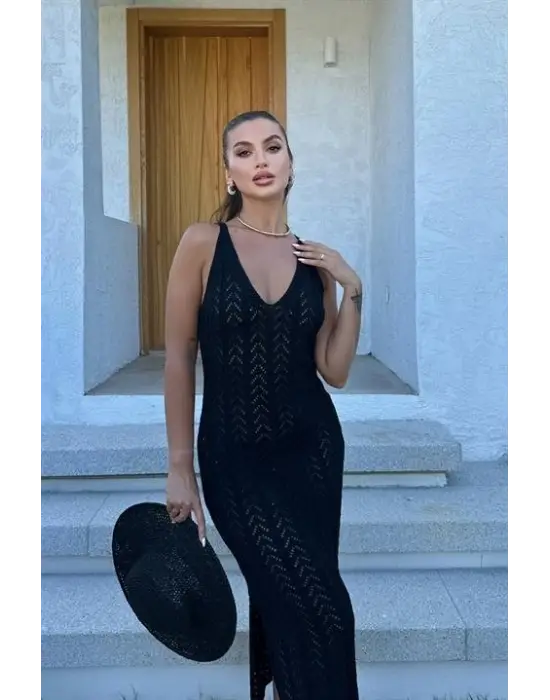 Rosalia Sırt Dekolteli Elbise 2761