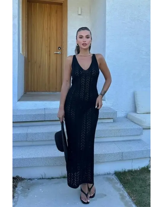 Rosalia Sırt Dekolteli Elbise 2761