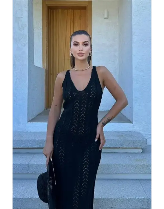 Rosalia Sırt Dekolteli Elbise 2761