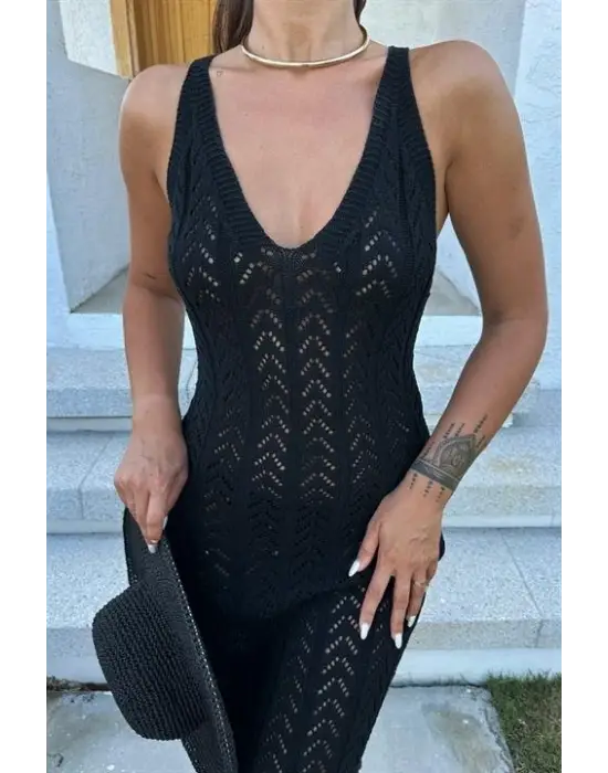 Rosalia Sırt Dekolteli Elbise 2761