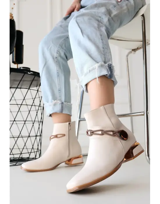 Modern Cilt Topuklu Bot