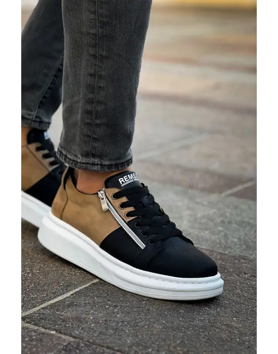 RS601 - Lüx Süet Erkek Ayakkabı Sıyah/Vızon