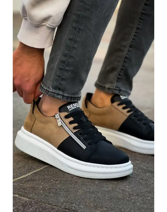 RS601 - Lüx Süet Erkek Ayakkabı Sıyah/Vızon