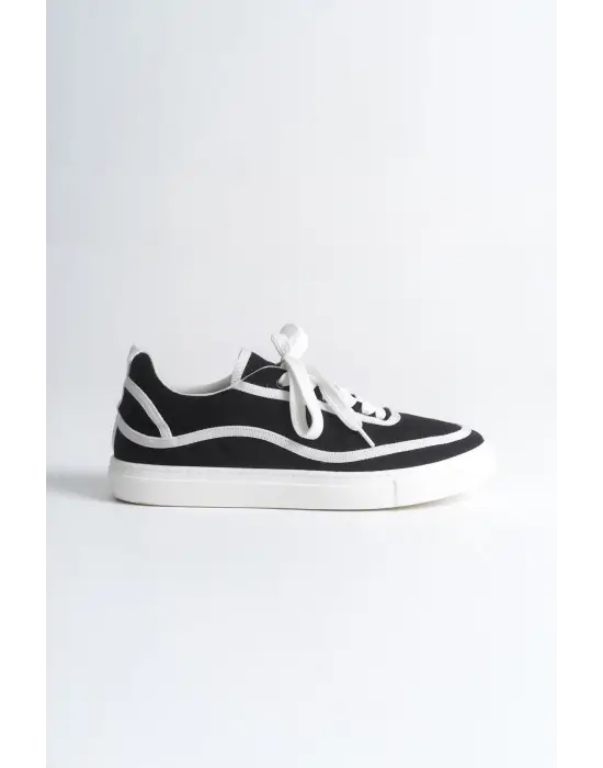 RS625 - Keten Erkek Spor Ayakkabı SİYAH - BEYAZ