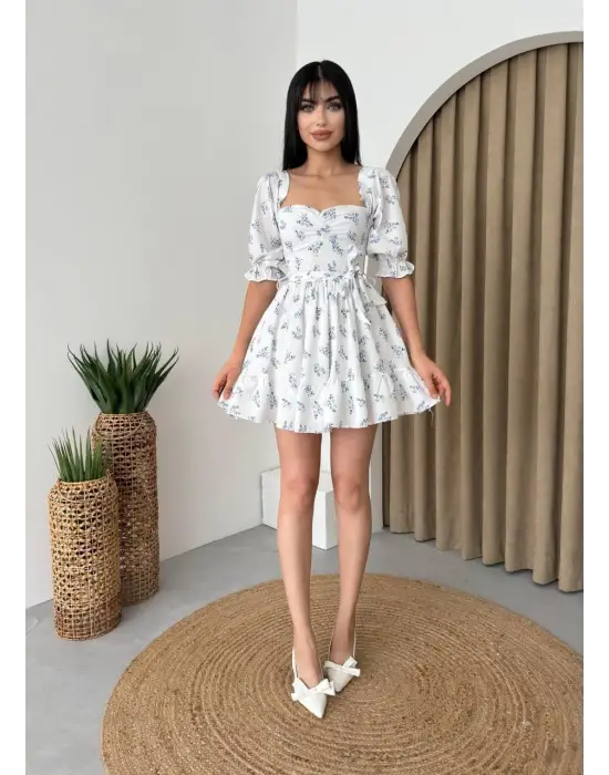 Rucka Belden Bağlamalı Mini Elbise