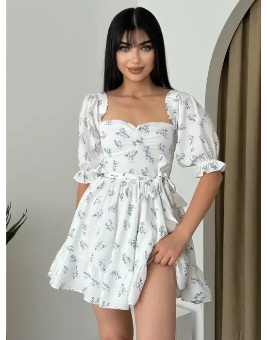 Rucka Belden Bağlamalı Mini Elbise