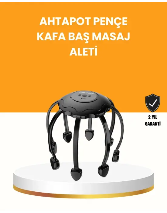 Saç Derisi Masaj Aleti 8 Bağımsız Kol 3 Modlu Derin Rahatlama