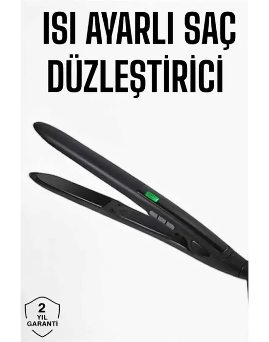 Saç Düzleştirici Isı Ayarlı Döner Kablo Yıpranma Karşıtı