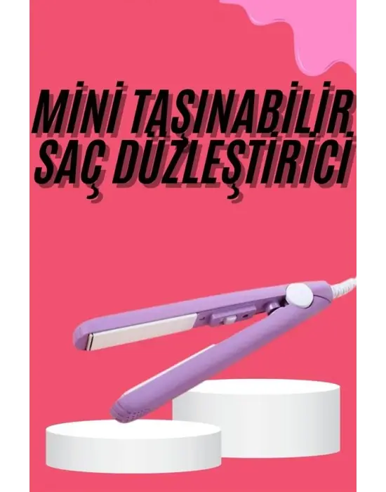 Saç Düzleştirici Pürüzsüz Parlaklık Seyahat Tipi Taşınabilir Seramik Kaplama