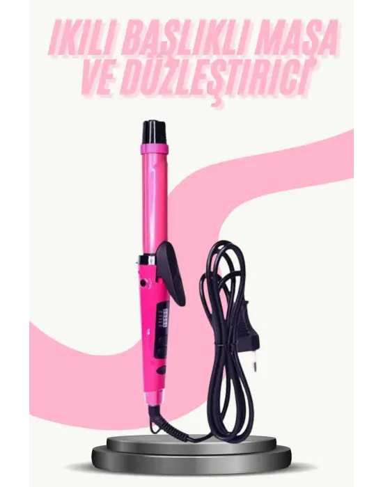 Saç Düzleştirici Şekillendirici Saç Maşası İkili Şekillendirici Isı Ayarlı