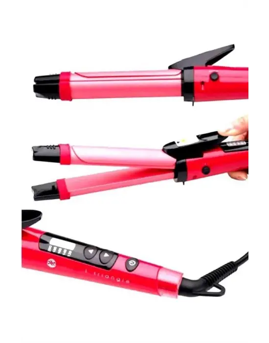 Saç Düzleştirici Şekillendirici Saç Maşası İkili Şekillendirici Isı Ayarlı