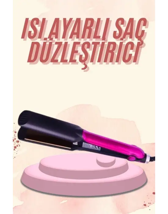 Saç Düzleştirici Seramik Kaplama Yüksek Isı Ayarlı Profesyonel 4 Kademeli 220 Decere