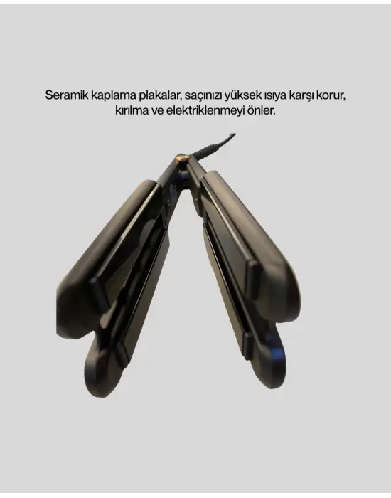 Saç Düzleştirici Seramik Plakalı 230c Hızlı Isınma 360° Kablo