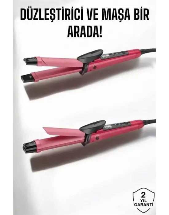 Saç Düzleştirici Ve Maşa İkili Saç Şekillendirici