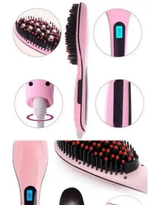 Saç Fırça Akıllı Lcd Ekran Pratik Saç Düzleştirici Tarak Pratik Taşınabilir