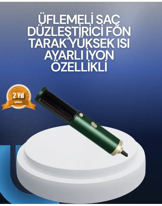 Saç Kurutma, Düzleştirici Ve Tarak Tek Cihazda – 3 Kademeli Isı Ayarı