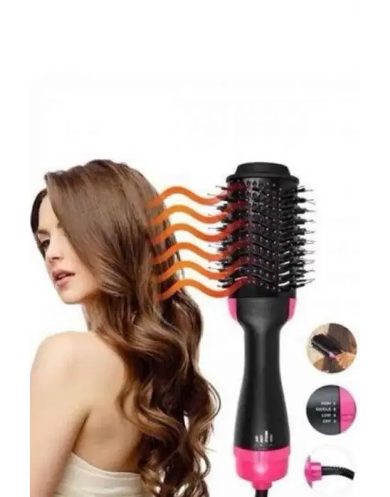 Saç Kurutma Makinesi Saç Düzleştirici Fön Tarak Isı Ayarlı Sıkı Dişli