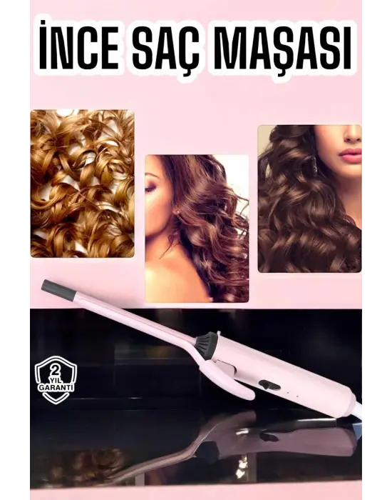 Saç Maşası 10mm İnce Bukleler İçin Yıpranma Önleyici İyon Özelliği